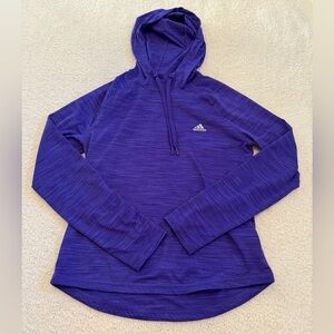 Adidas Climalite Hoodie Women’s Medium Purple Athletic Pullover Running Gym
